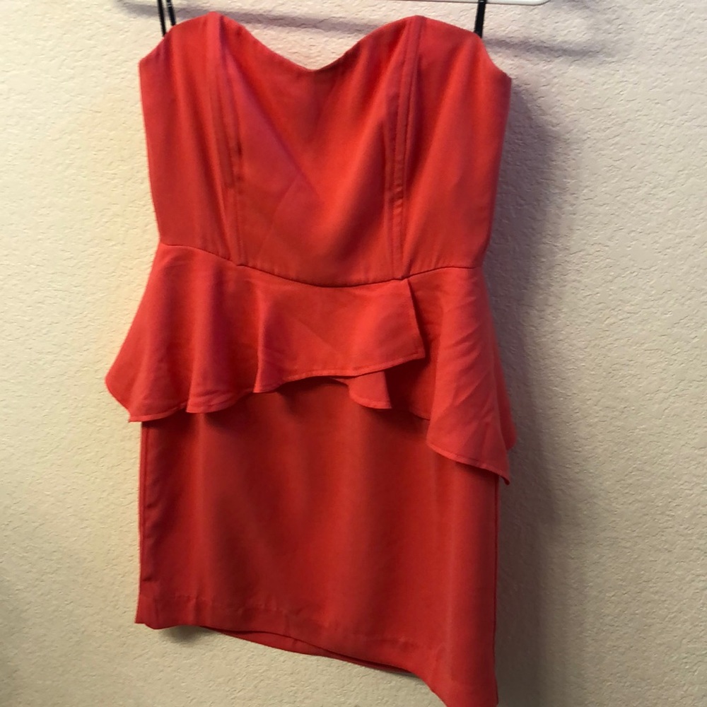 Peach pink dress